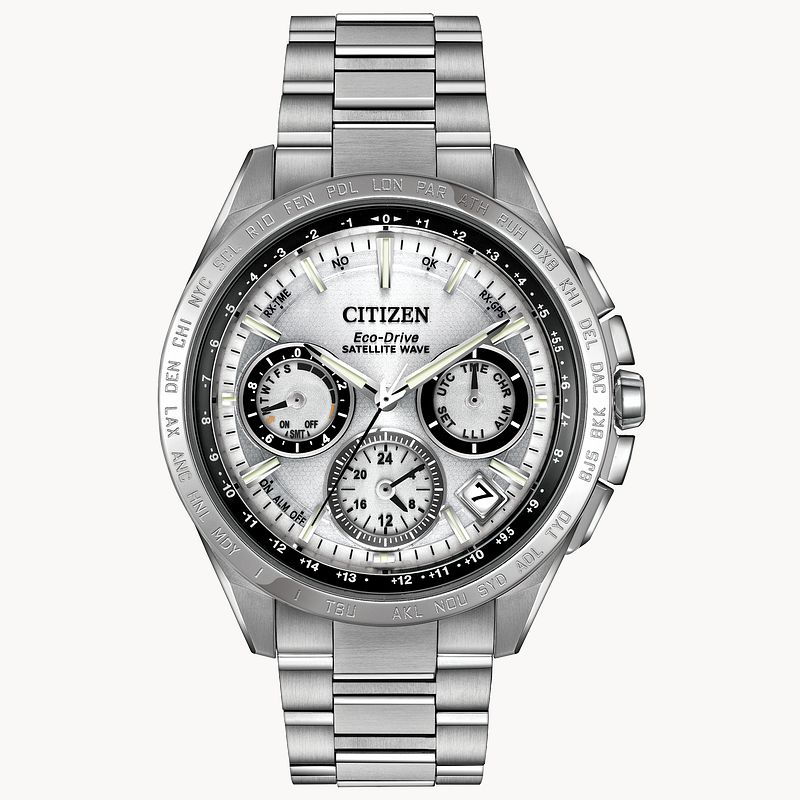 Satellite Wave F900 Silver Tone Dial Super Titanium Bracelet